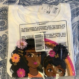 The Children's Place White Tee with Floral and Character Design
